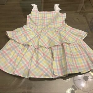 Janie and Jack Pastel Plaid Ruffle Dress